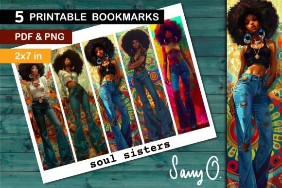 Download Bookmark Afro Hippie 70s Black Woman PNG - Premium Resources
