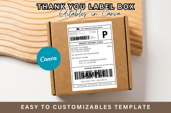 Download Editable Shipping Label Template Canva - Premium Resources