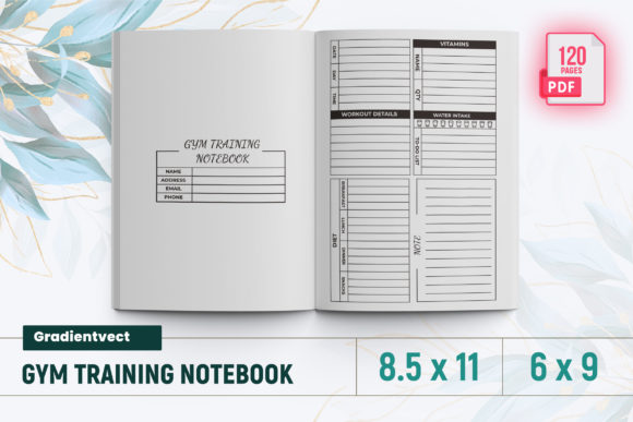 Download Gym Training Notebook KDP Interior - Gym training notebook Collection