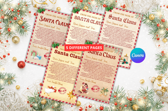 Download 5 Letter from Santa Template Bundle - Premium Bundle