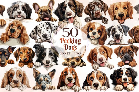 Download Peeking Dog Clipart Bundle Part 1 - Premium Resources